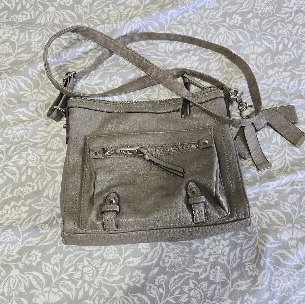 Jessica Simpson Metallic Taupe Crossbody Bag